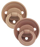 Elodie Пустышка Retro Binky Bundle Soft Terracotta латексная, от 3 месяцев, 2 штуки					