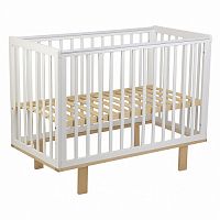 Polini kids Кроватка детская Simple 340 / белый- натуральный					