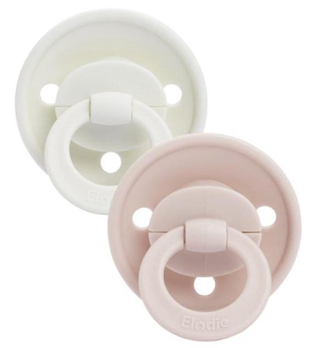 Elodie Пустышка Retro Binky Bundle Powder Pink силиконовая, 0-6 месяцев, 2 штуки