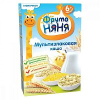 Фрутоняня Каша Мультизлаковая с Молоком (с 6 месяцев) 200г					